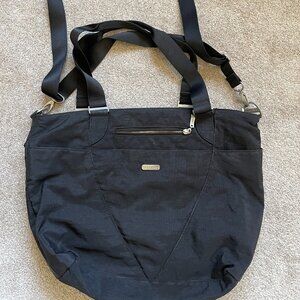 Baggallini Avenue Tote - Medium 12x18 Inch Travel Crossbody Shoulder Bag - Black